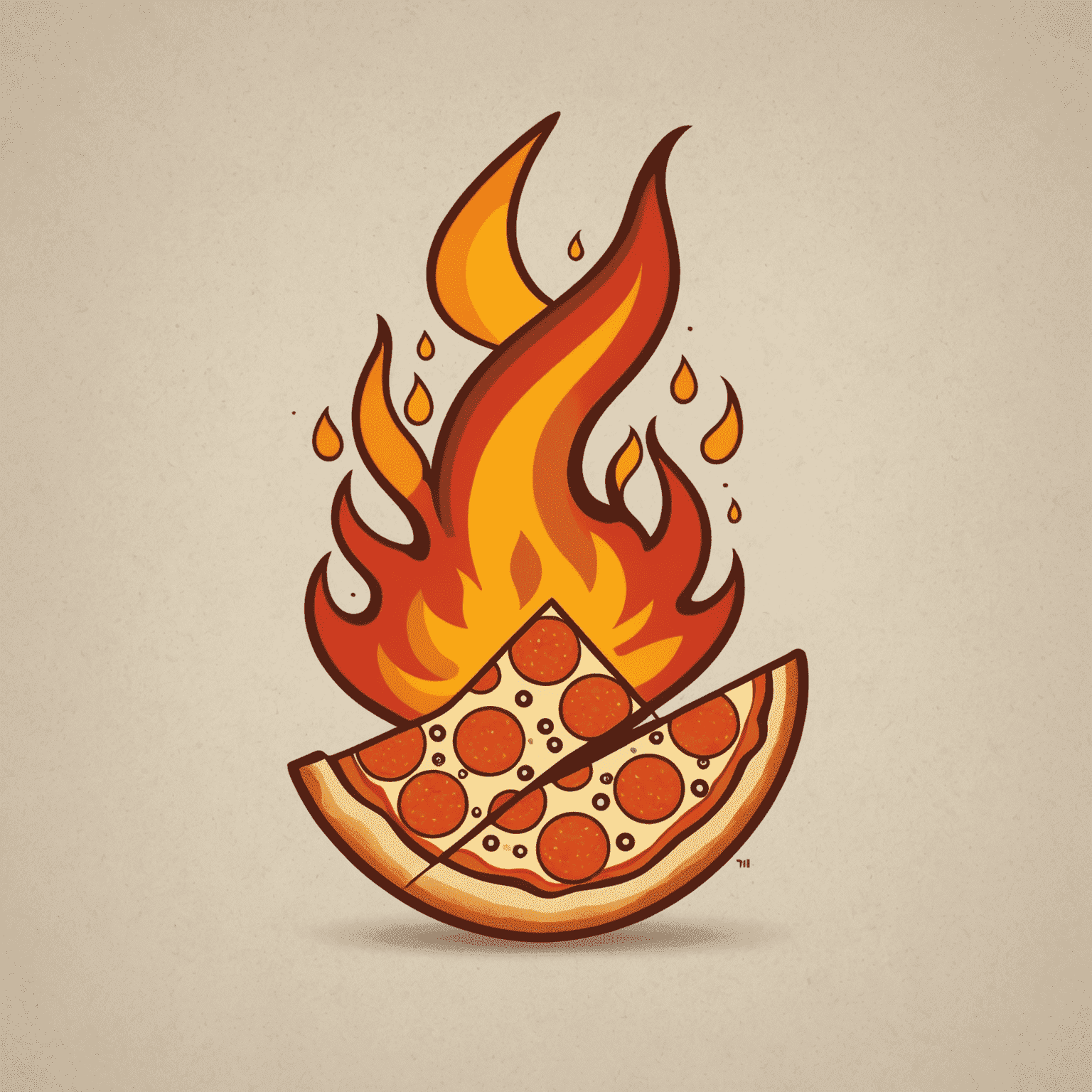 BlazeShoppy logo - A stylized flame-shaped pizza slice with bold, modern typography