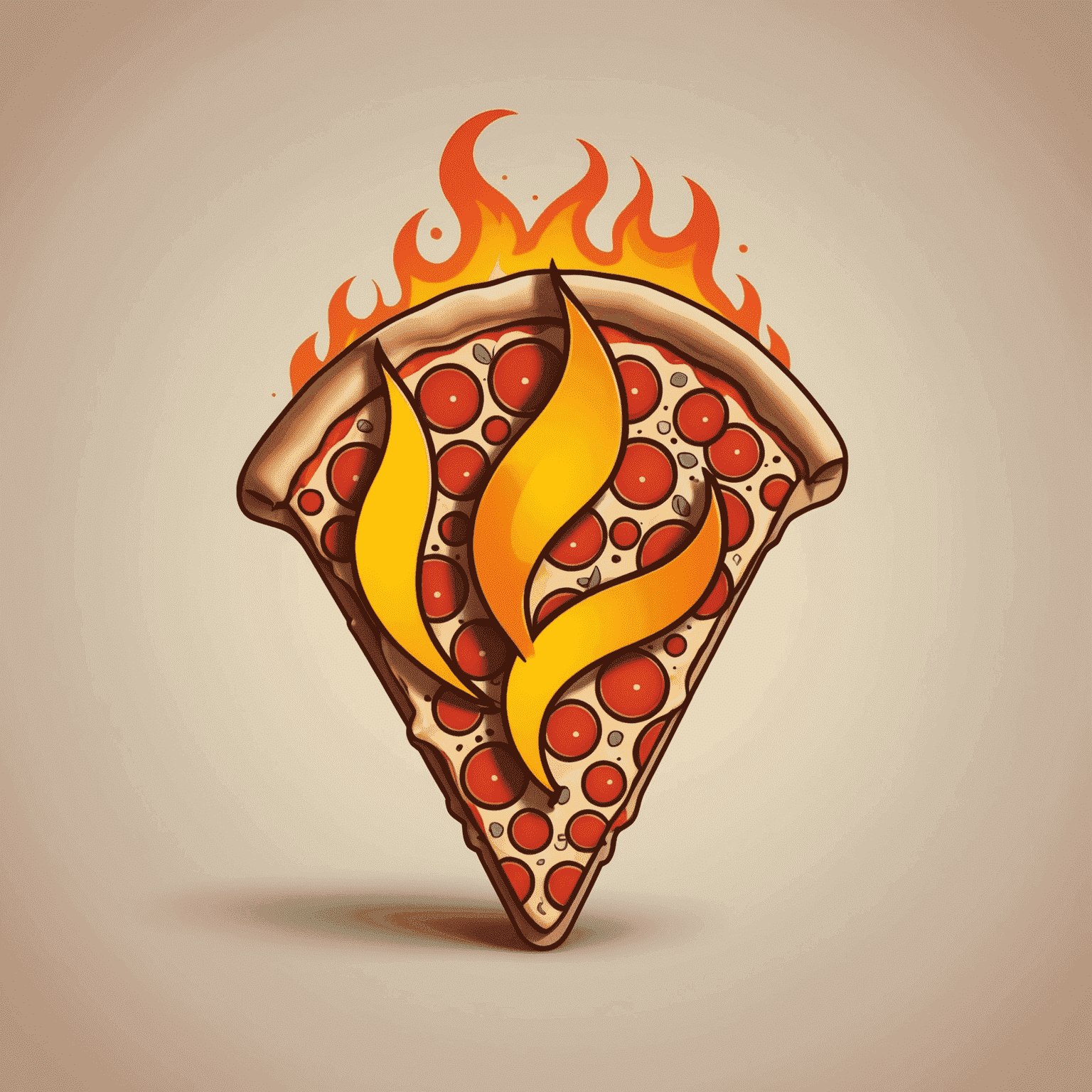 BlazeShoppy logo - A stylized flame-shaped pizza slice with bold, modern typography