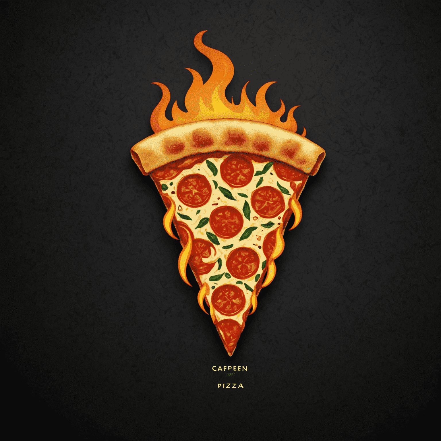 BlazeShoppy logo - A stylized flame-shaped pizza slice with bold, modern typography